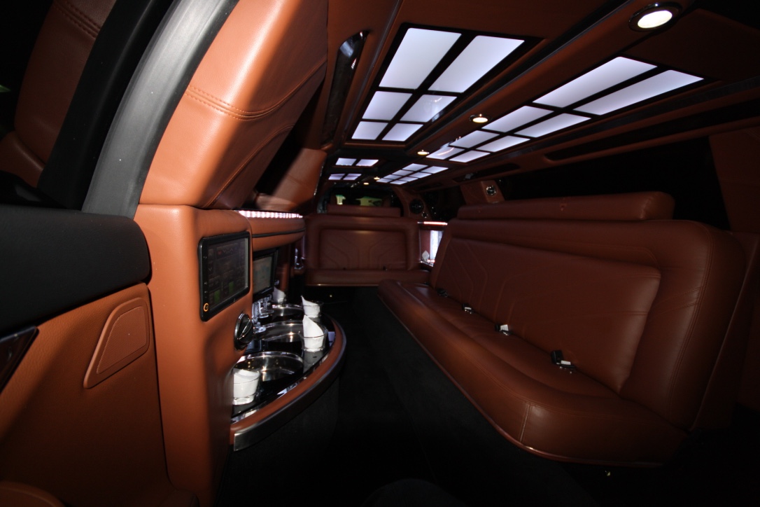 view inside The Cinqueporte Maserati Limo