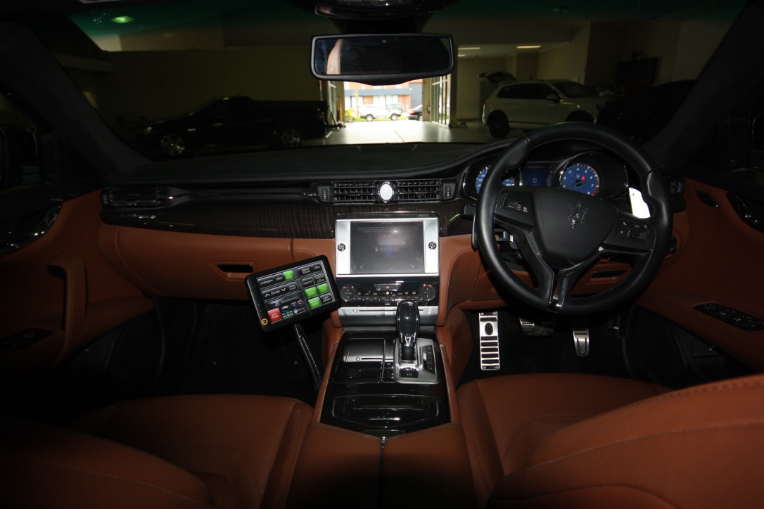 view inside The Cinqueporte Maserati Limo
