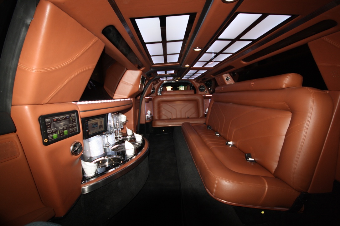 view inside The Cinqueporte Maserati Limo