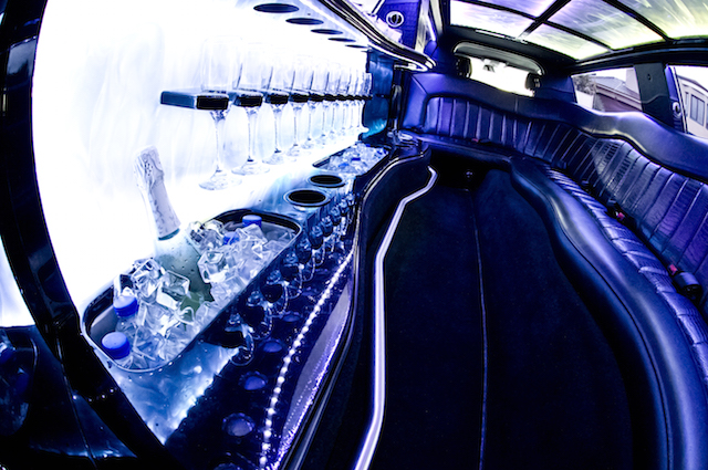 inside of the mercedes ella limo