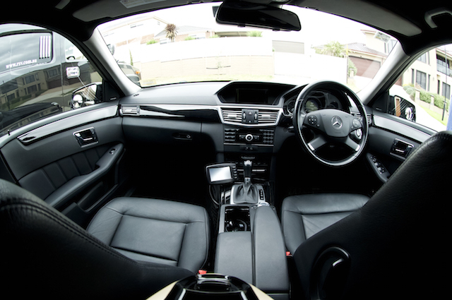 Front sit view of mercedes ella limo