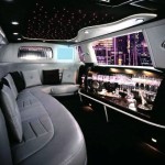 view inside the F250 Stretch Limo 