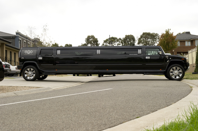 front view of the godfather hummer limo