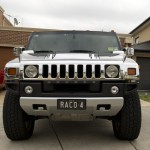 front view of the godfather hummer limo