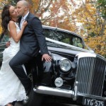 couple with the classic bentley