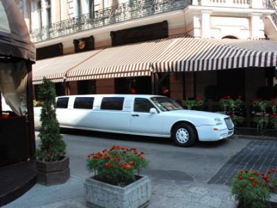 limo outside the store