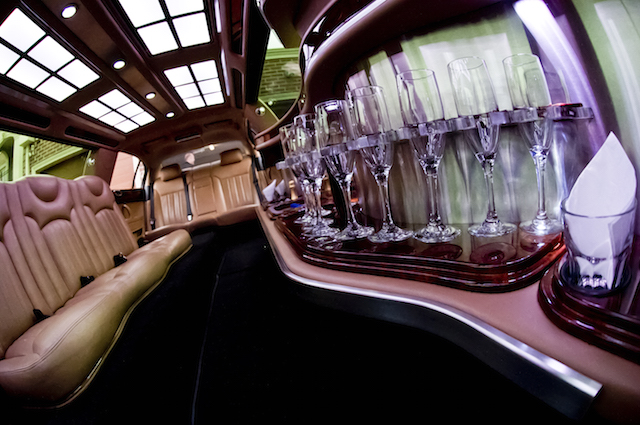 view inside The Duke Bentley Limo