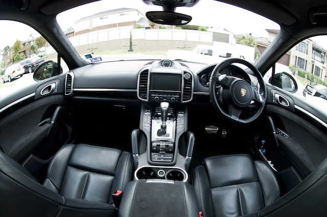front sit view of the cayenne porsche SUV